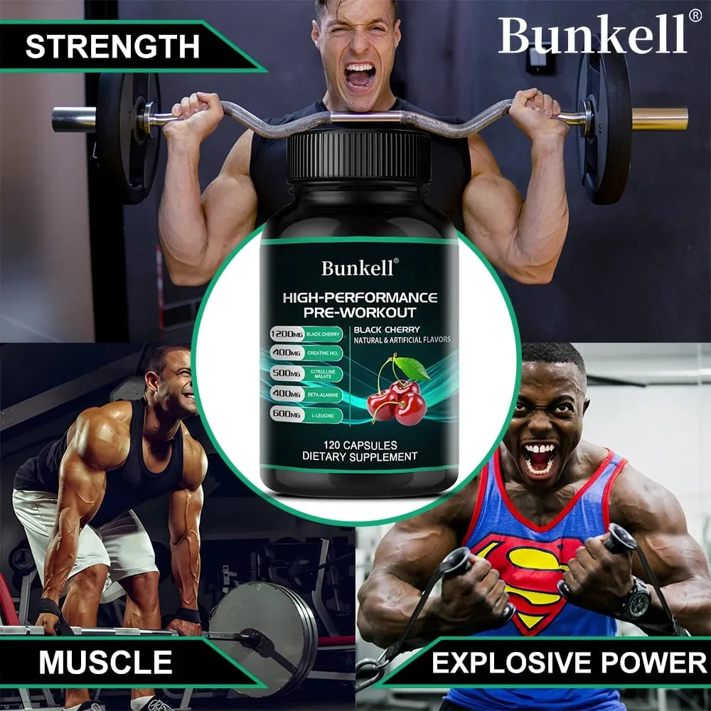 Bunkell Integratore Pre-Allenamento - Aminoacidi Creatina HCI Citrullina Malato Beta-Alanina Per Migliorare le Prestazioni Atletiche — image 6