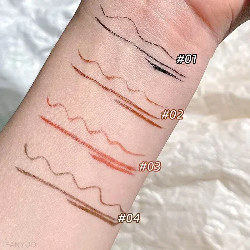 Schwarzbrauner wasserfester, schnell trocknender flüssiger Eyeliner, ultrafein, matt, langlebig, Seidenraupen-Eyeliner, Bleistift, Augen-Make-up-Geschenke — image 4