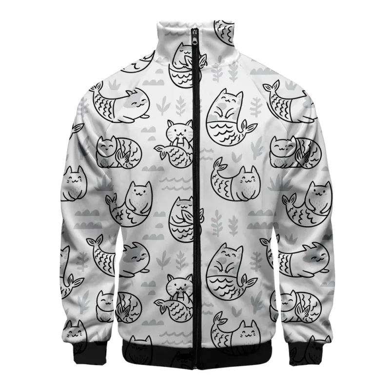 Popular Marine animals dolphin 3D Print Zipper Raglan Jacket Windbreaker Boys/Girls Comfortable Stand Collar Jackets Coats — image 17