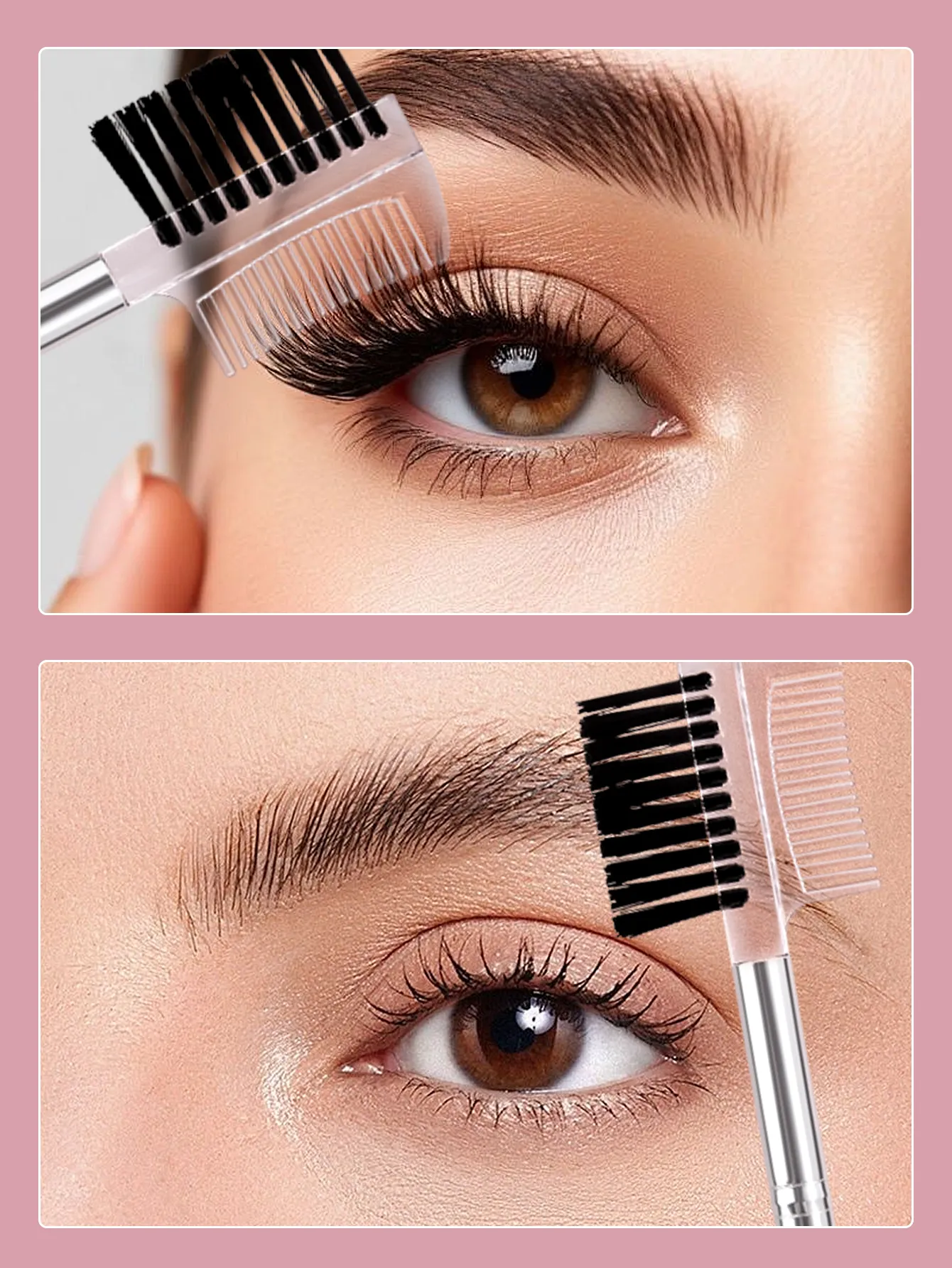 5-teiliges Make-up-Pinsel-Set, Wimpernbürste + Augenbrauenkamm, Make-up-Pinsel-Set, professionelles Volumen-Wimpern — image 5