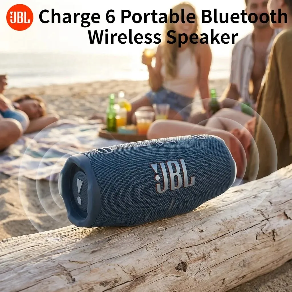 JBL Charge 6 Speaker Bluetooth Portabel Subwoofer Bass Dalam Nirkabel IP68 Tahan Air Suara Pro Kotak Boom Berkemah Pesta Luar Ruangan — image 2
