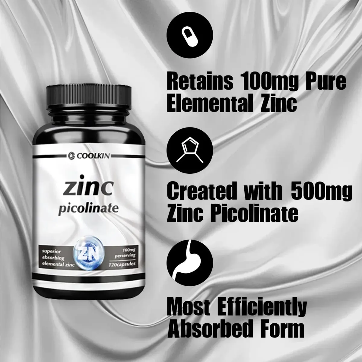 Capsule di zinco picolinato - Aumenta il supporto immunitario, il sonno e l'energia — image 6