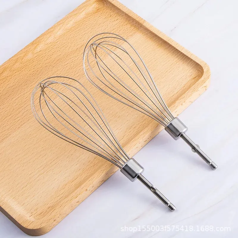 Frullino per le uova in acciaio inossidabile Frusta inossidabile Frusta per palloncini in filo da cucina Frusta per latte Frullino per le uova Miscelatore per uova Sbattitore elettrico a mano — image 8