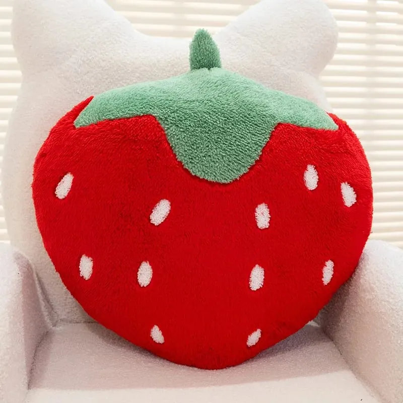 Bantal Stroberi Boneka Lembut Mainan Mewah Sofa Stroberi Sweety Bantal Peluk untuk Bantal Rumah Hadiah Ulang Tahun Tema Buah — image 7