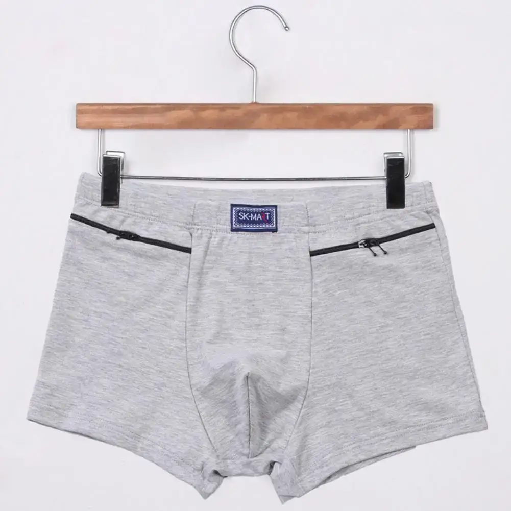 Tasche da uomo Slip antifurto Boxer Mutandine elastiche senza cuciture Tinta unita U-Bump Pantaloncini maschili Mutande Abbigliamento quotidiano — image 7