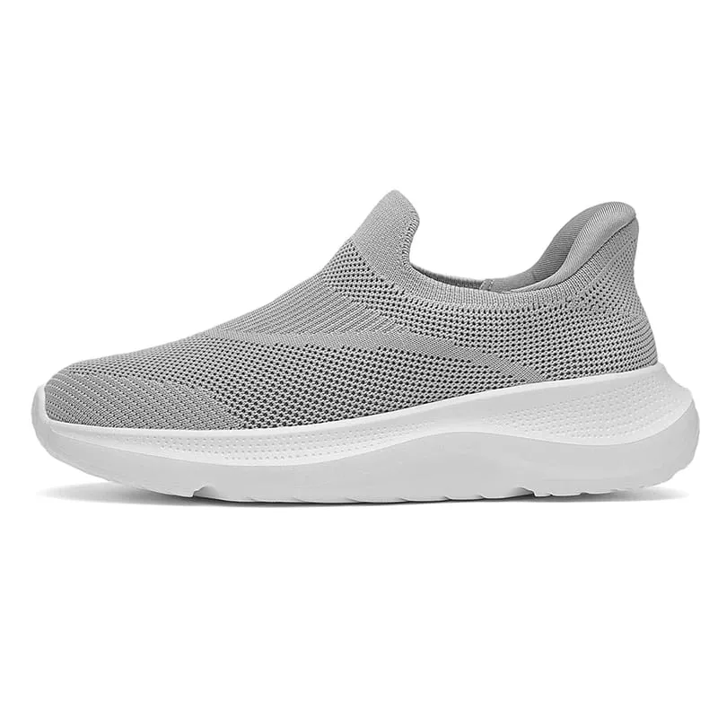Zapatos transpirables de punto con plataforma para caminar, zapatillas deportivas ligeras con cojín antideslizante, zapatillas informales para hombres y mujeres de alta calidad — image 9