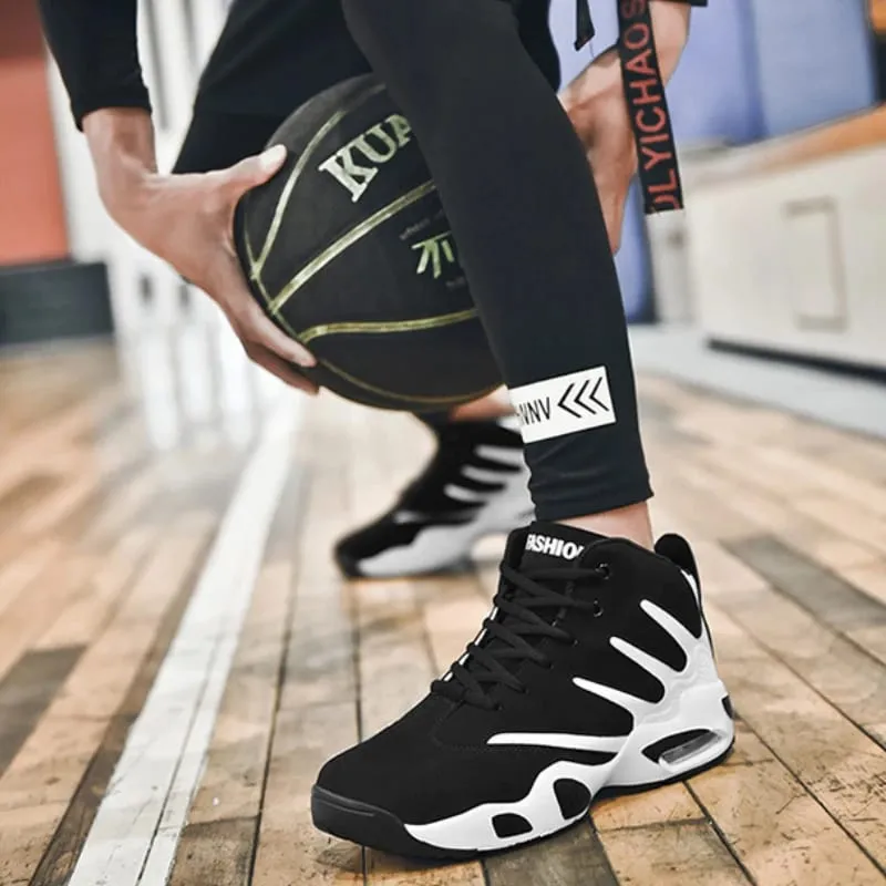 Sepatu Kets High Top untuk Pria Sepatu Basket Multifungsi Desainer Sepatu Lari Pria Bersirkulasi Sepatu Pria Fashion Kualitas Tinggi — image 3