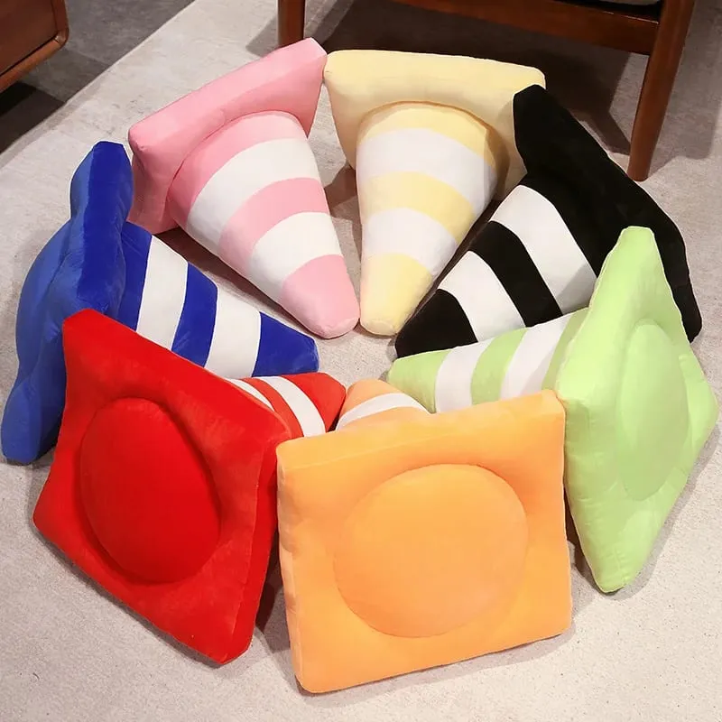 Simulation Traffic cone Plush Pillow Creative Roadblock Stuffed Toy Construction Cone Sign Cushion Doll Kids Boys Road Game Gift — image 3