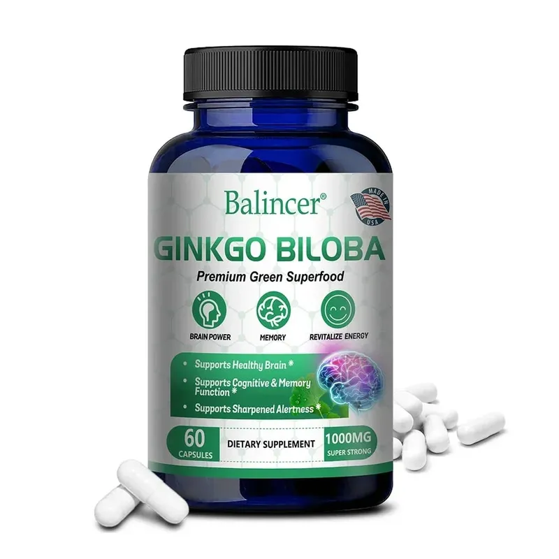 Ginkgo Biloba Ekstra Mukavemet Porsiyon Başına 1000mg - Beyin Fonksiyonunu ve Hafıza Desteğini Destekler 120 Vejetaryen Kapsül — image 9