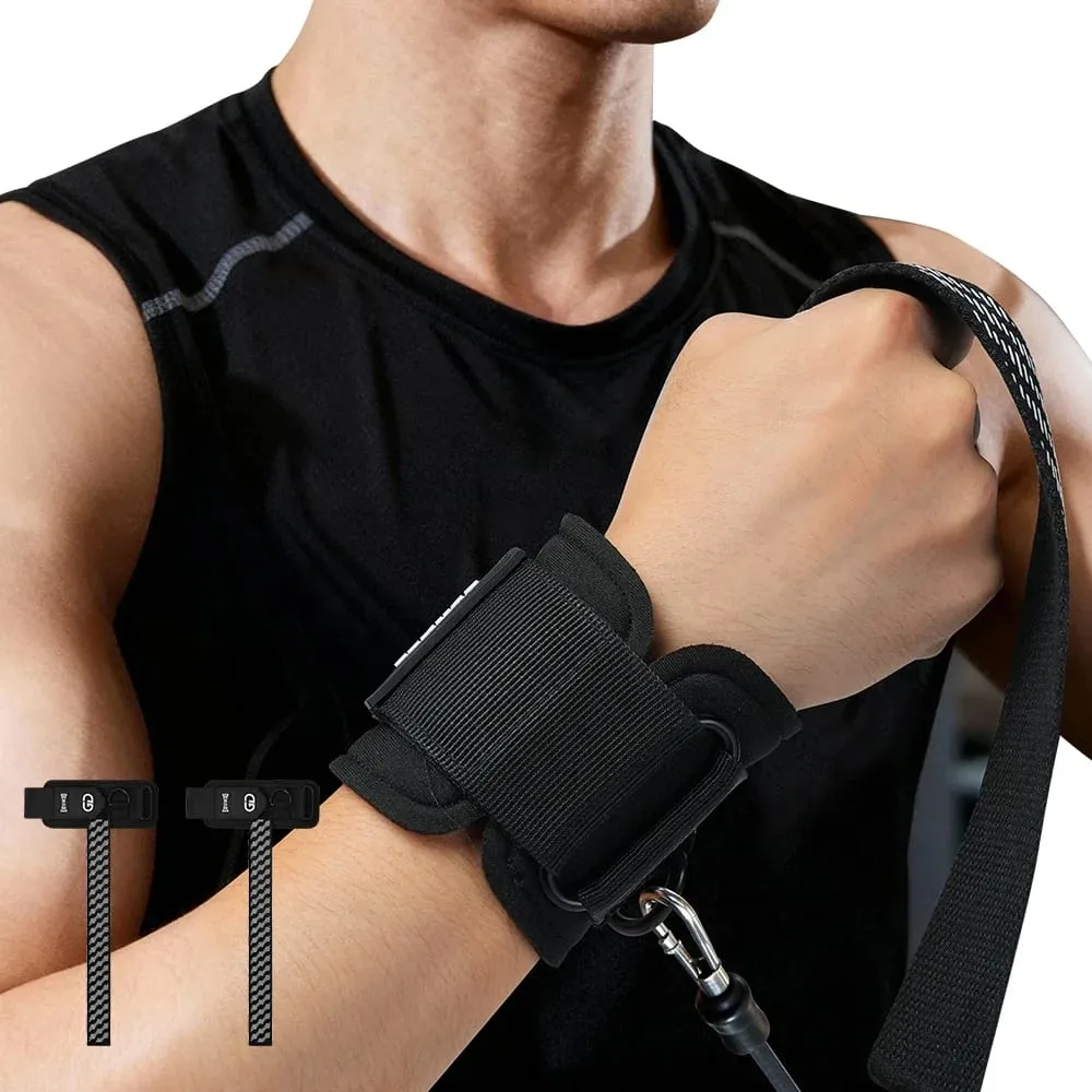2ks vzpěračské řemínky na zápěstí Silový trénink Nastavitelné protiskluzové posilovací gumičky na posilování Fitness podpora zvedání Sportovní pásek na uchopení — image 4