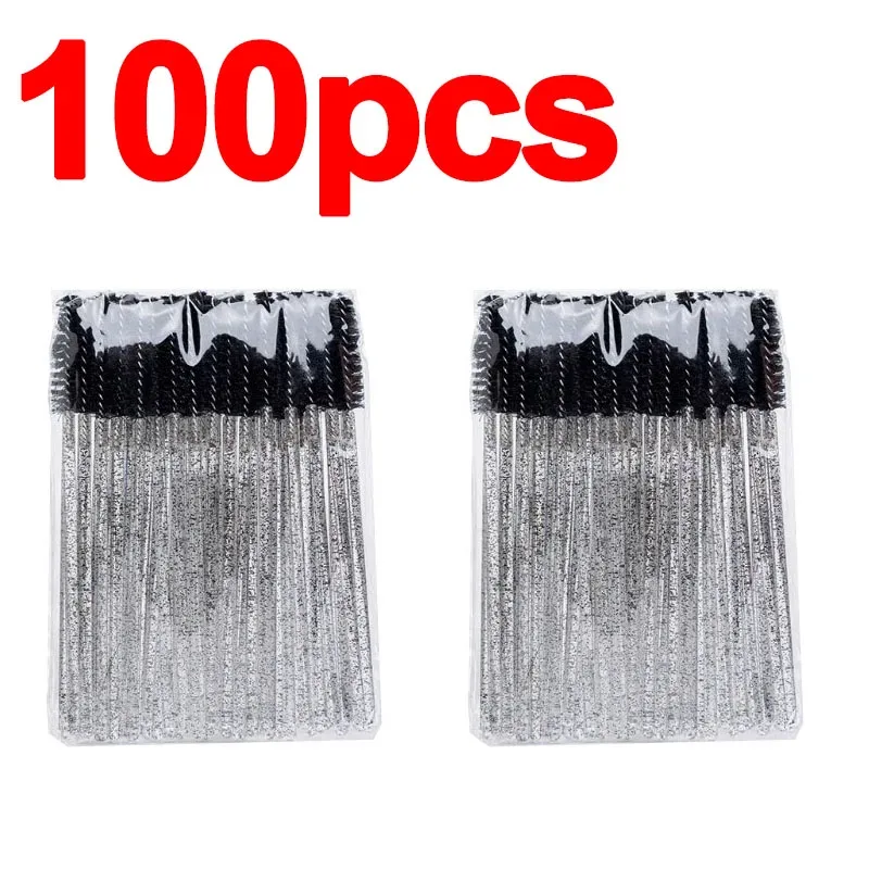 Berus Mikro 50/100pcs baharu untuk Berus Bulu Mata Berus Spoolie Kristal Sikat Kening Alat Kecantikan Solek untuk Bulu Mata HZS24