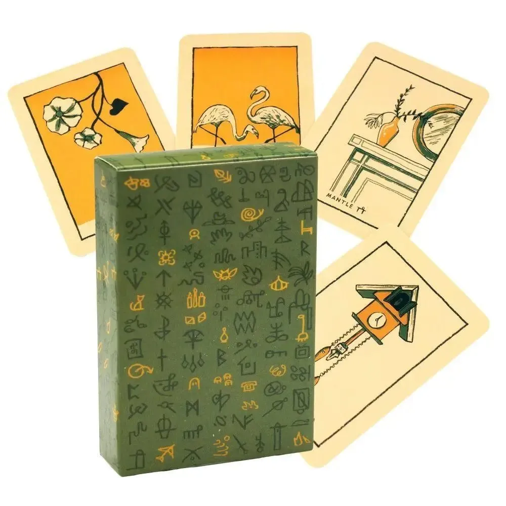 50 Pcs 신비로운 점과 창조적 영감 카드 9*6.5cm 빈티지 스타일 일러스트 오라클 카드 데크