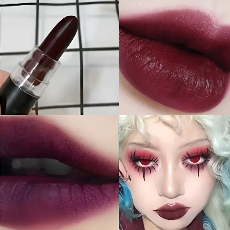 Clay Nude Lip Primer คอนซีลเลอร์ Cover Dark LIPS Stick ยาวนาน Gothic Matte สีดำฮาโลวีนสีขาวคอสเพลย์แต่งหน้า Lip BASE — image 13