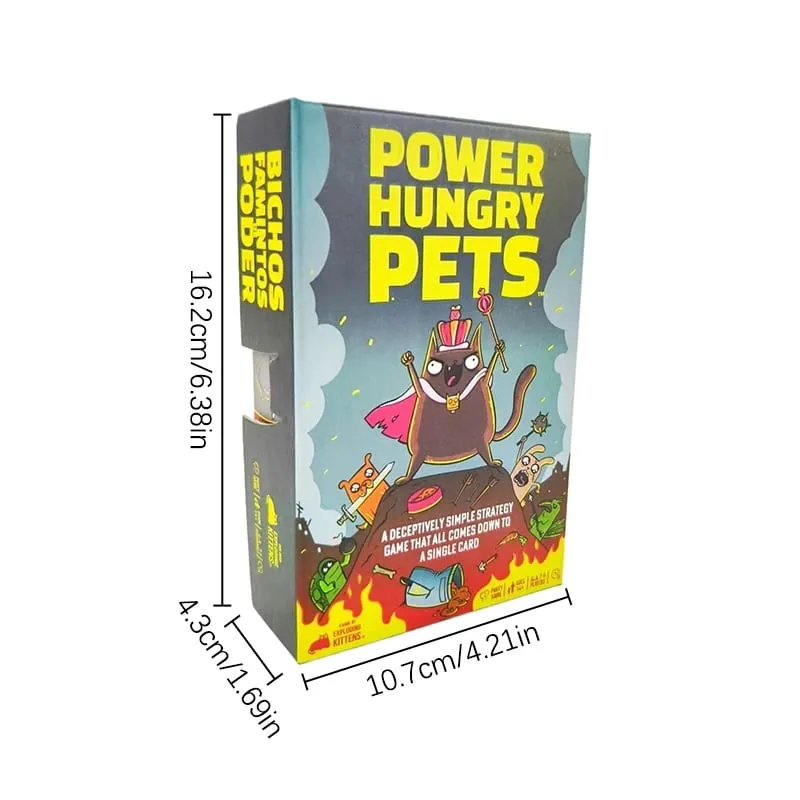 Family Gathering Power Hungry Pets Gioco di carte strategico Divertenti carte da gioco da tavolo