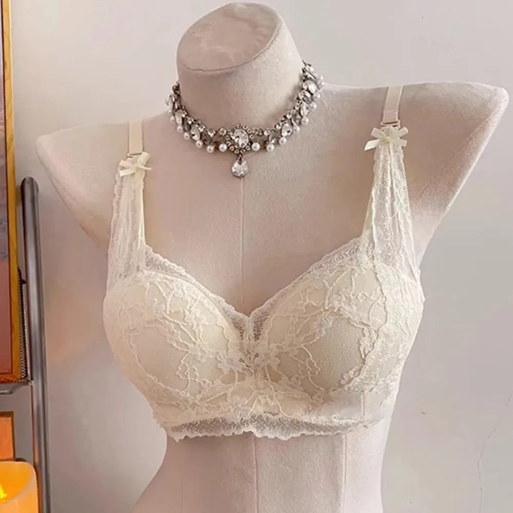 セクシーな BANERDANNI Halter Bow Krajka Podprsenka Vycpaná Push Up Wireless Bez kostice Měkké vnitřní prádlo Spodní prádlo Malé poprsí Každodenní pohodlné nošení` — image 5
