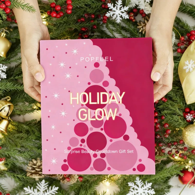 Natal contagem regressiva conjunto de maquiagem batom sombra de olho cosméticos 24 pçs feriado beleza advento calendário caixa de presente para mulheres meninas — image 5