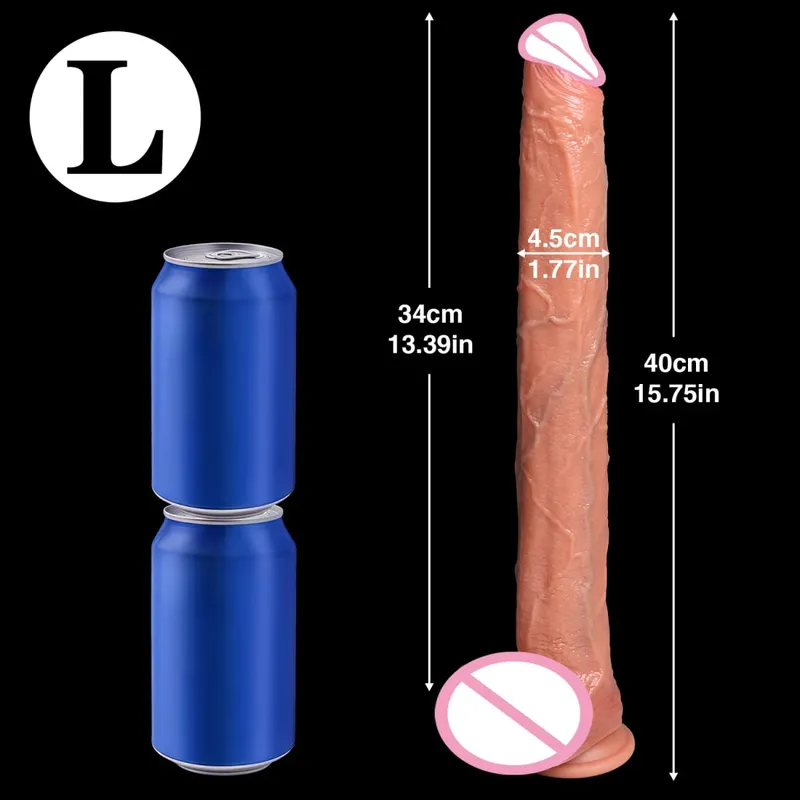40cm longo vibrador realista forma de cobra única camada silicone pênis grande macio brinquedo sexo anal ventosa pau para mulher g-ponto orgas