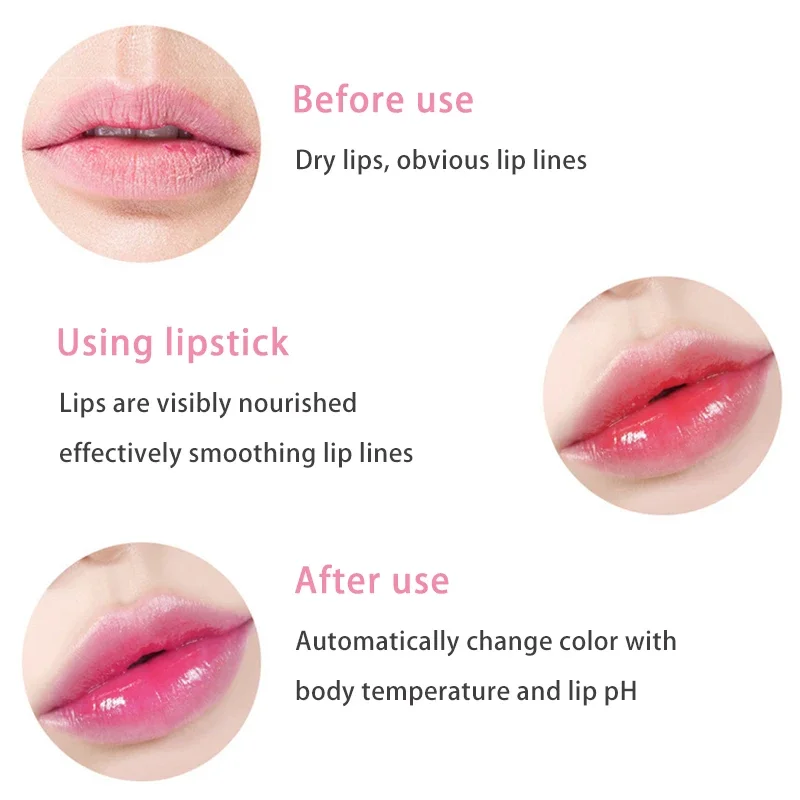 1PCS Feuchtigkeitsspendende Natürliche Aloe Essenz Lip Gloss Veränderbare Farbe Tragbare Wasserdichte Langlebige Nahrhafte Lippen Pflege Lippenstift — image 5