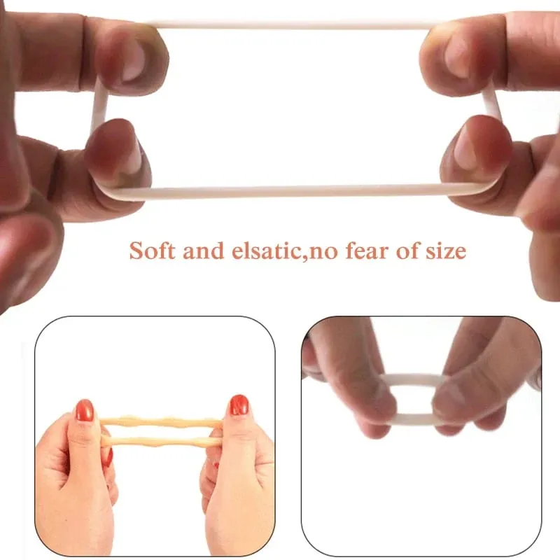 2 STK Silikone Mand Forhud Corrector Resistance Ring Forsinkelse Ejakulation Penis Ringe Sexlegetøj til mænd Daglig/nat Cock Ring — image 4