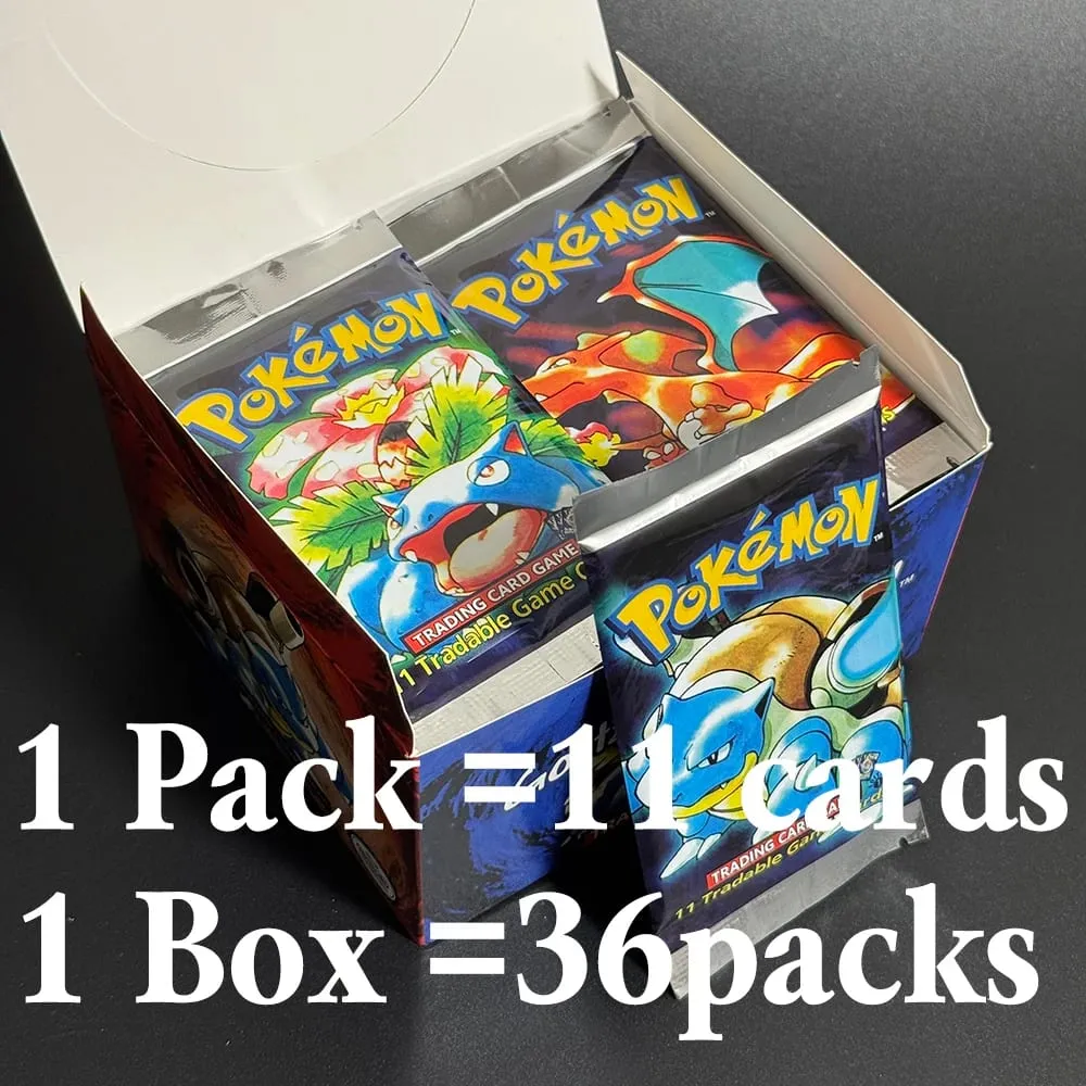 1ST Edition ชุดฐาน 1999 Booster Pack TCG ชุดฐานไม่จำกัดการ์ดเกม Pokemon Charizard Blastoise Venusaur PTCG สะสม — image 2