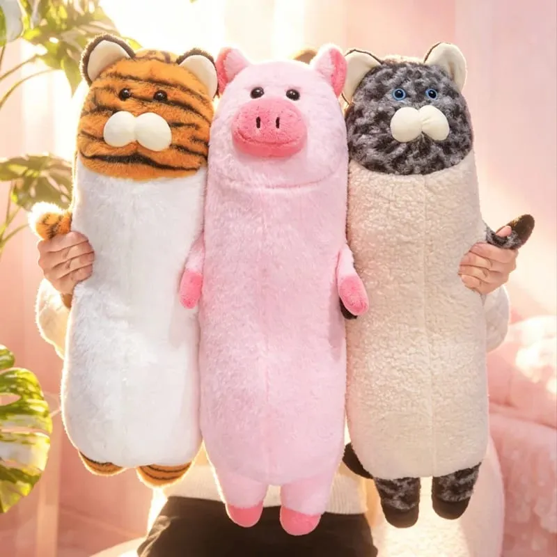 ชุดสัตว์หมอน Plush Leopard Elephant Penguin ตุ๊กตาเบาะ Kawaii มาพร้อมกับ Sleep ของเล่นตกแต่งบ้านของเล่นของขวัญวันเกิด — image 6