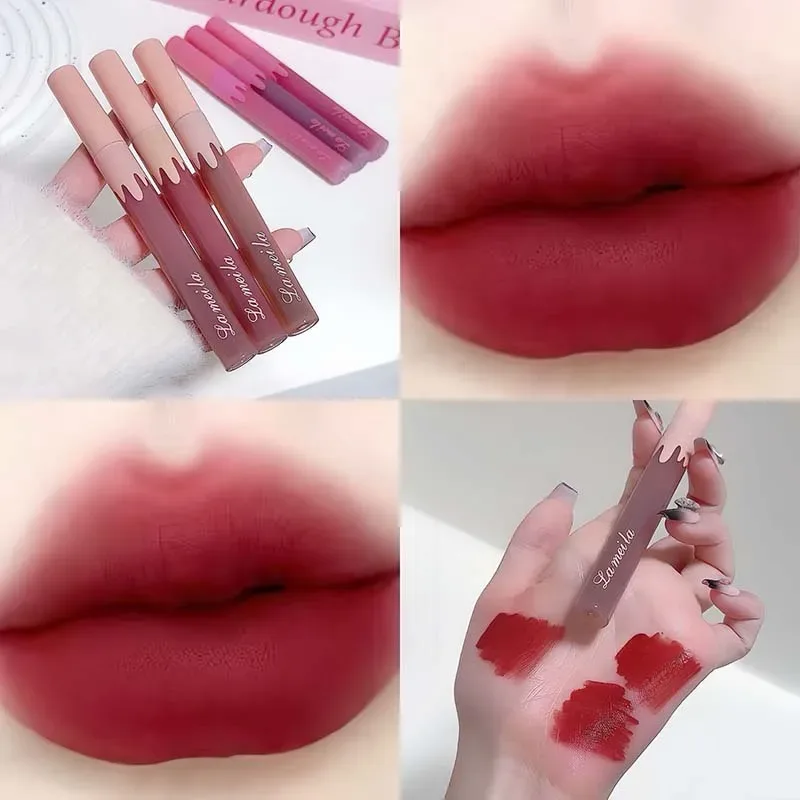 6 สี Velvet Matte Lip Gloss กันน้ำ Non Stick Cup Silky Matte Hawthorn Red Lipgloss เซ็กซี่ Lip Makeup ราคาถูกลิปสติกเครื่องสำอาง — image 7