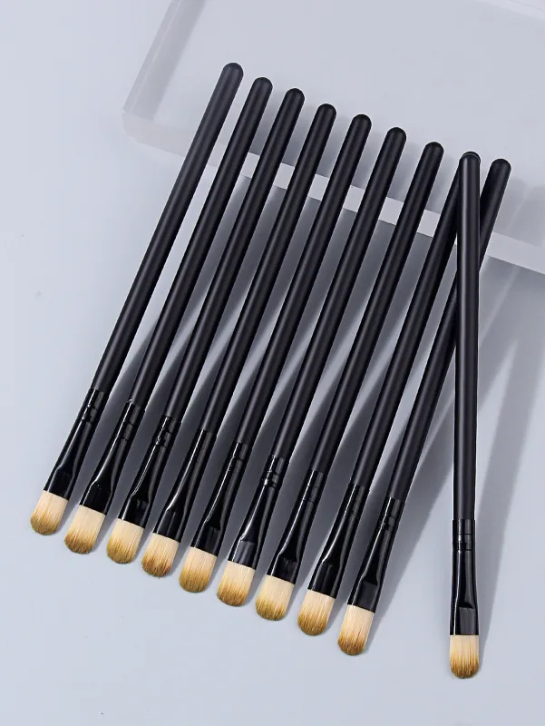 10PCS Augen Make-Up Pinsel Set Weiche Contouring Lidschatten Eyeliner Augenbraue Pinsel Frauen Gesichts Schönheit Kosmetische Werkzeug