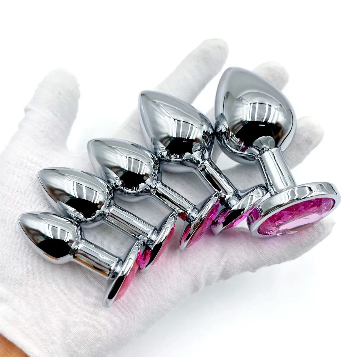 Tapón Anal de Metal con Base de gemas para principiantes a expertos, consoladores de masaje de punto G con tapón Anal de 5 tamaños, juguetes sexuales para parejas femeninas/masculinas para adultos — image 2