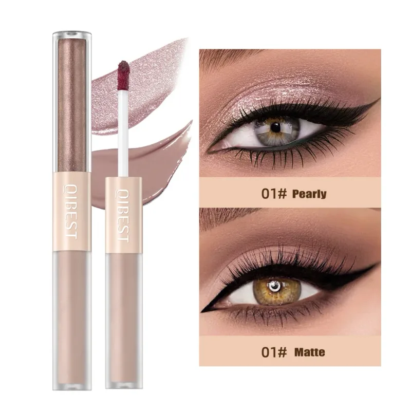 2 In 1 Stick Pearly Matte Lidschatten Creme Glatte Nude Augen Make-Up Flüssige Kontur Schatten Stick Wasserdicht Schimmer Hohe licht Stift