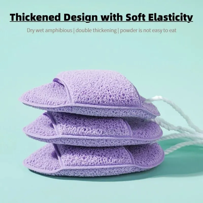 4PCS/Lot Poket Pengelupasan Semulajadi Pembersih Wajah Sedutan Air Bentuk Titisan Air Konjac Span Alat Pembersih Wajah Kosmetik Puff — image 4