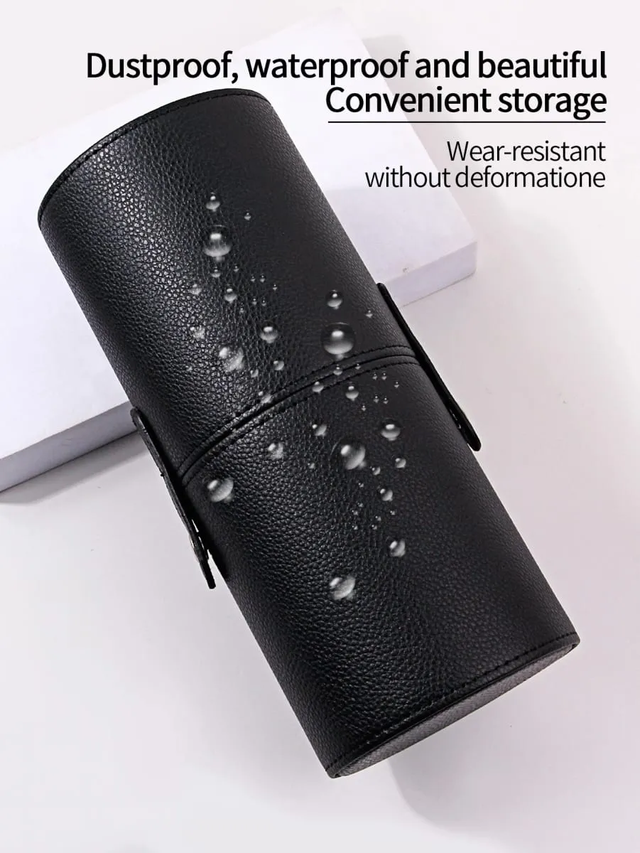 Držák štětců na make-up PU kůže Cestovní Prázdné kosmetické štětce Kbelík na tužky Štětce na make-up taška Organizér Nástroje na make-up — image 5