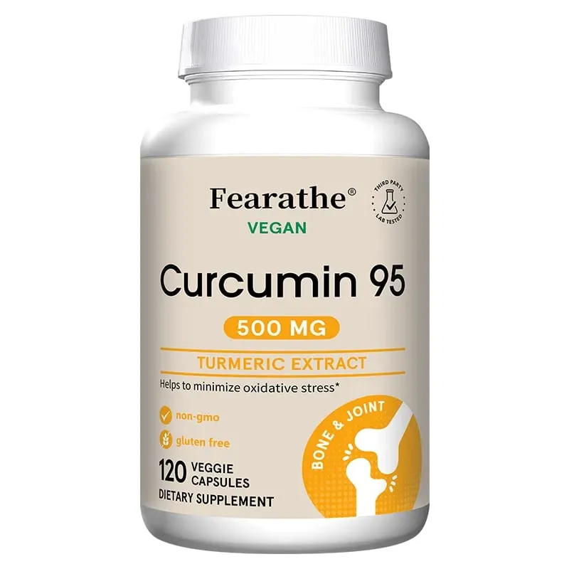 Curcumina - 95 % de curcuminoides - Suplemento de cúrcuma altamente absorbido para la salud de las articulaciones, comodidad y flexibilidad - 120 cápsulas — image 9