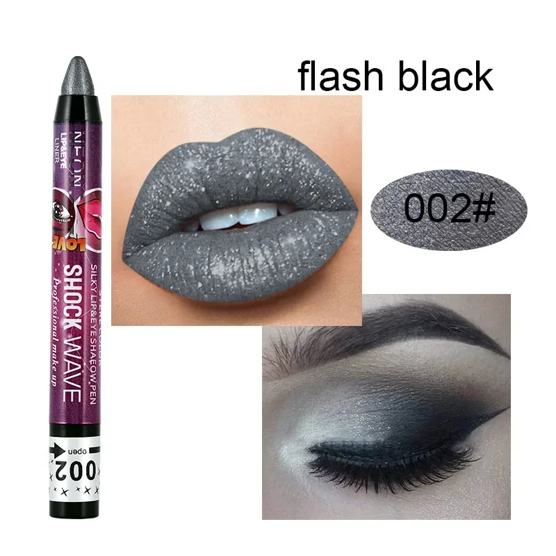 2 In 1 Eyeshadow Lipstick Stick Pencil Waterproof Glitter Matte Eye Shadow Makeup Pigment Eyeshadow Pen