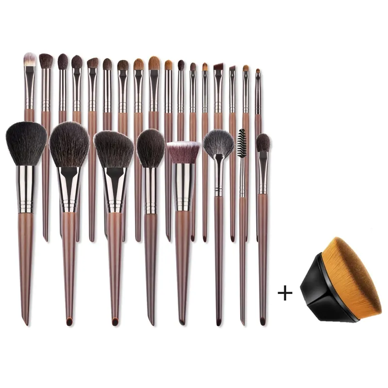 OVW Makeup Brushes Set 24pcs Natural Goat Hair Powder Foundation Contour Blending Eyeshadow Eyeliner Makeup Tools maquillaje — image 7