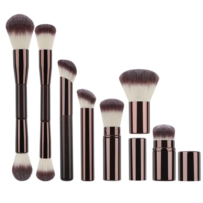7PCS 메이크업 브러쉬 세트 더블 헤드 파운데이션 브러쉬 페이스 컨투어 스컬 프팅 메이크업 도구 소프트 푹신한 루스 파우더 브러쉬 — image 14