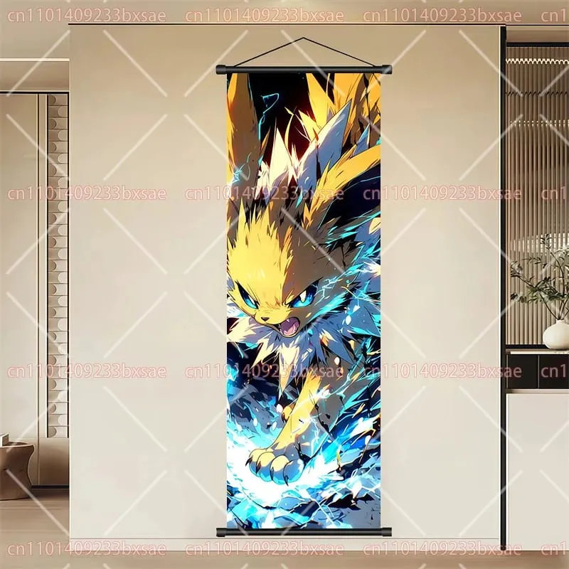 Peinture en rouleau HD de dessin animé Pokémon, Eevee, Pikachu, Suicune, Charizard, Mewtwo, décoration murale de fond, affiche, cadeau pour enfants — image 14