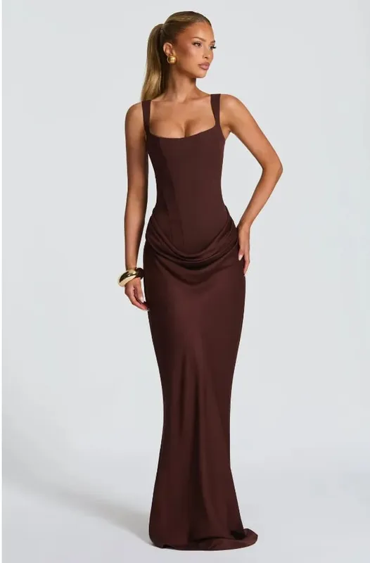 Yellow Strapless Pleated Women Split Maxi Dress Elegant Sleeveless Waist Cinching Slim Fit Dresses 2026 Lady Daily Party Gowns — image 13