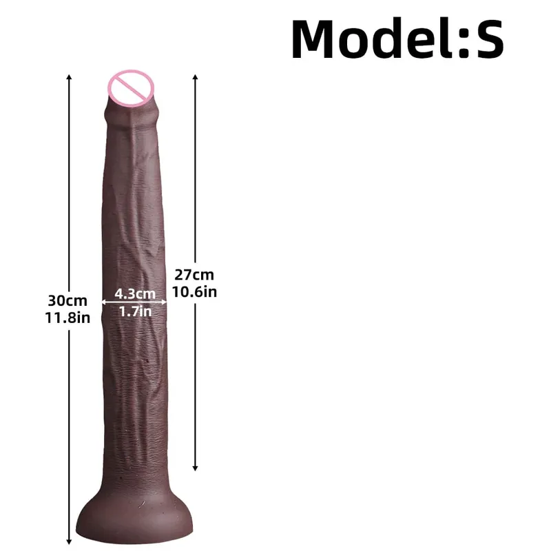 Super ยาวสมจริง Dildos Butt Plug ซิลิโคนอวัยวะเพศชายผู้ใหญ่อุปกรณ์ดูดคัพเพศของเล่นสำหรับชายหญิงช่องคลอด Anal นวด — image 12