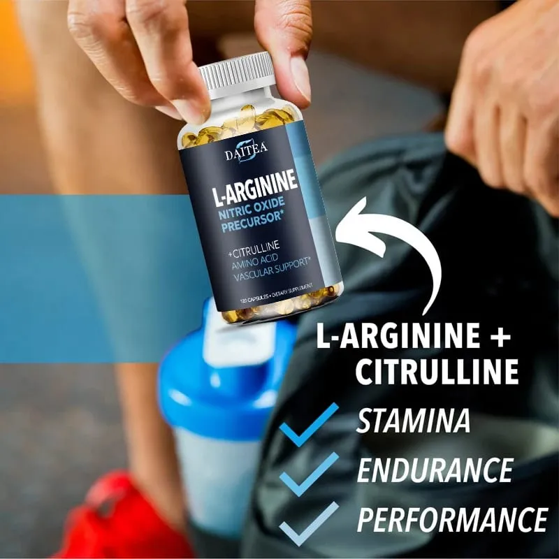 Supplément Daitea L-Arginine - Pour la force énergétique et le soutien de l'endurance pendant l'exercice | Masse musculaire sans OGM — image 3