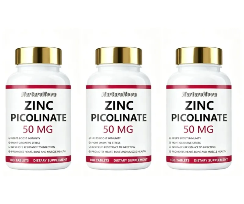 Zinkpicolinat-tabletter til antioxidantstøtte til knogler og muskler Dagligt mineraltilskud til voksne 100 tabletter — image 8