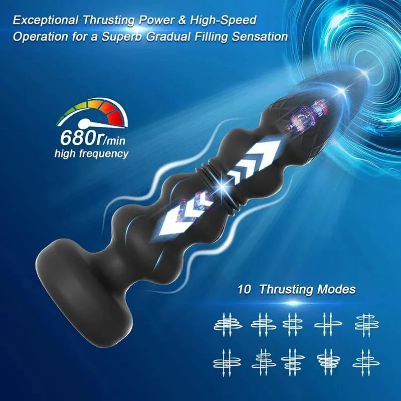 Plug anale vibrante telescopico vibratore anale giocattoli a distanza senza fili donne vibratore anale massaggiatore prostatico buttplug da uomo — image 3