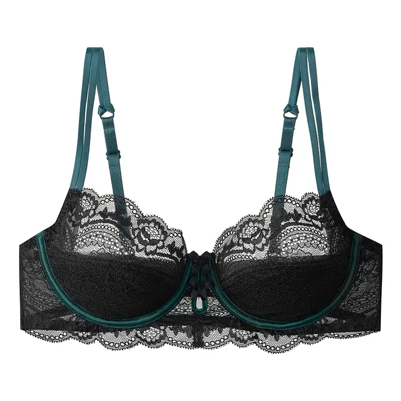 트렌디 레이스 Minimizer 란제리 세트 드 컵 큰 가슴 대형 얇은 컵 Underwire Anti Saging Comfy No Show 여성 속옷 — image 11