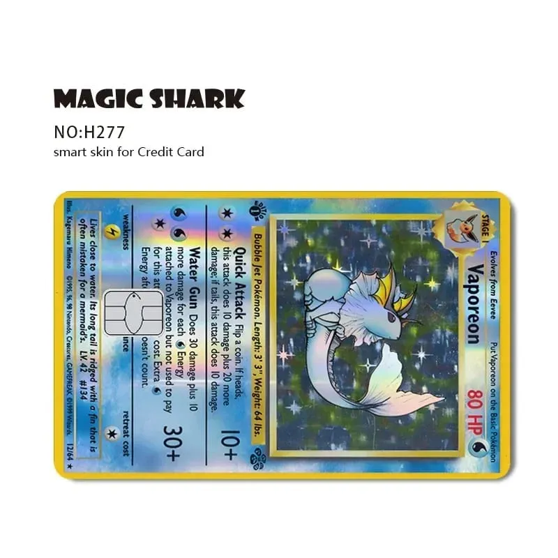 Charizard Gyarados Venusaur Blastoise Mewtwo Squirtle Snorlax Holographic Laser Credit Debit Card Film Skin Sticker — image 24