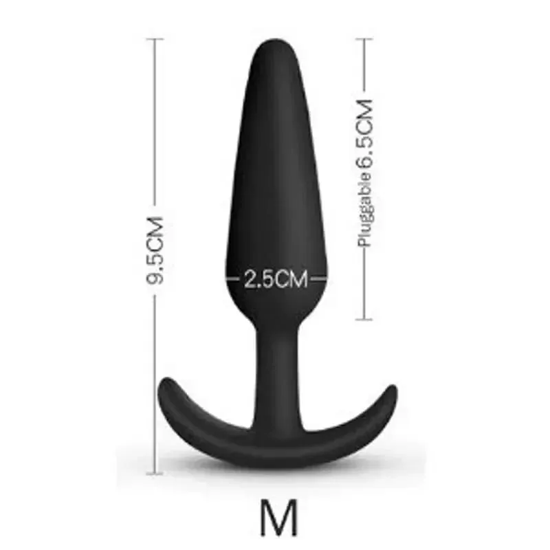 100% měkký silikon 3 velikosti Anální kolík Stimulátor anální zástrčky Masážní přístroj pro dospělé Sexuální hračka pro muže/ženy Unisex Gay Prostata Anální trenér — image 7