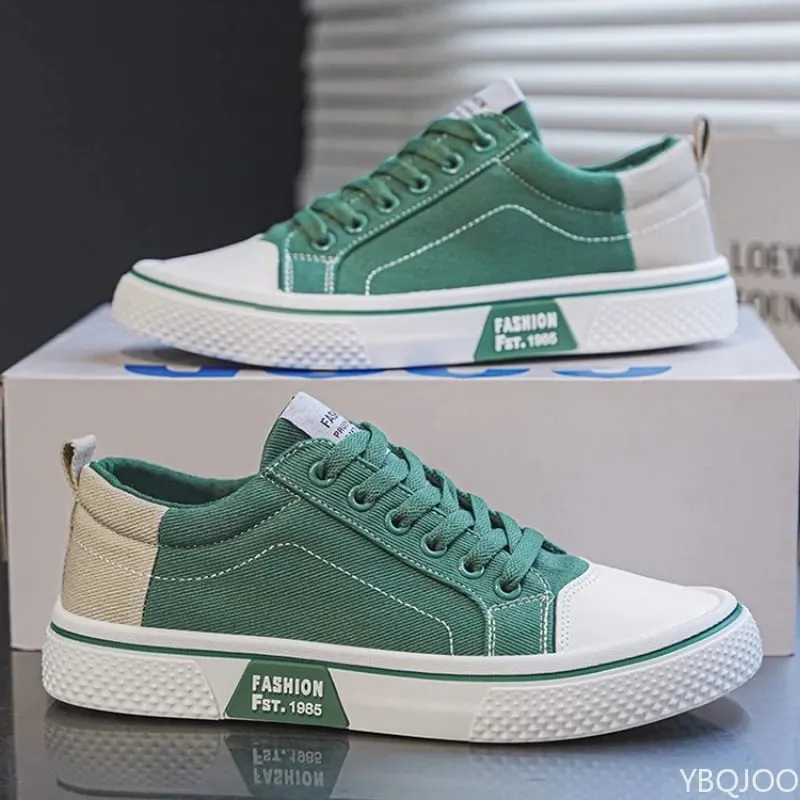 Scarpe di tela comode e alla moda estive nuove scarpe da tavolo versatili e traspiranti scarpe da uomo semplici con lacci con suola morbida — image 1