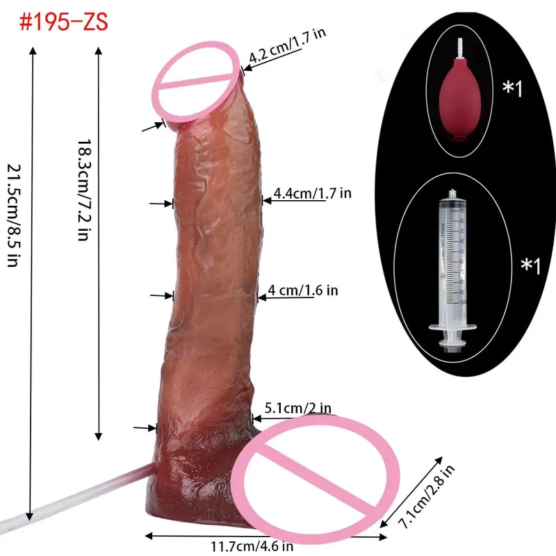 Lebensechte Squirting Penis Silikon Ejakulation Großer realistischer Dildo mit Sucker Skin Touch Anal Sexspielzeug für Frauen — image 7