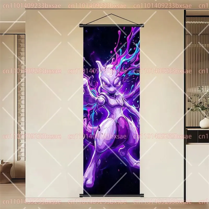 Peinture en rouleau HD de dessin animé Pokémon, Eevee, Pikachu, Suicune, Charizard, Mewtwo, décoration murale de fond, affiche, cadeau pour enfants — image 31