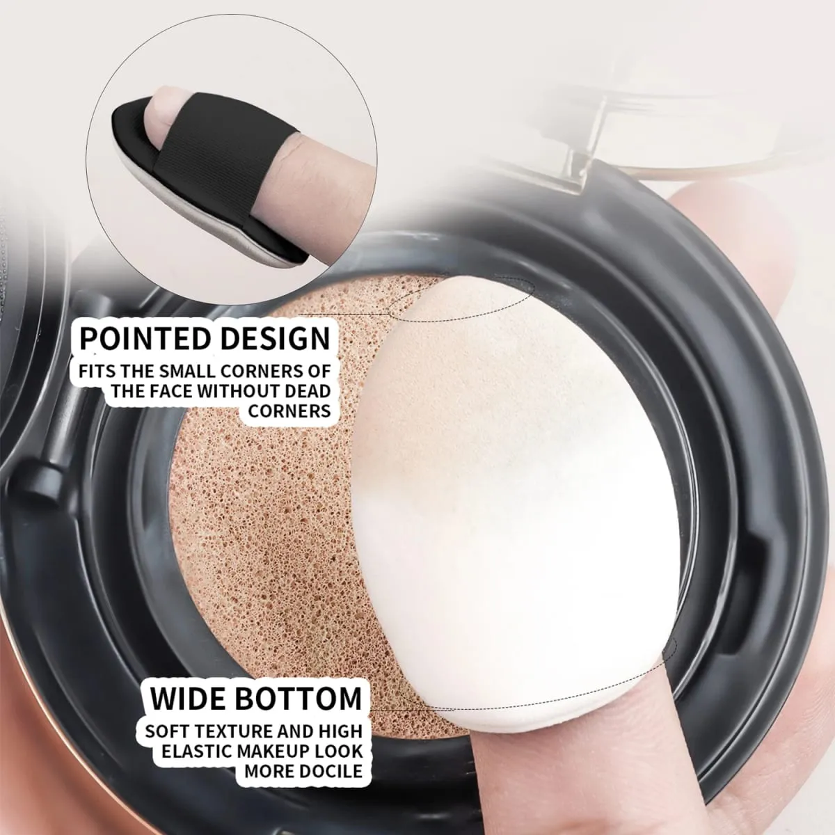 Kit di strumenti per trucco da 37 pezzi, pennelli per trucco da 20 pezzi, con fascia per capelli, soffio di cipria, spugna per il viso — image 5