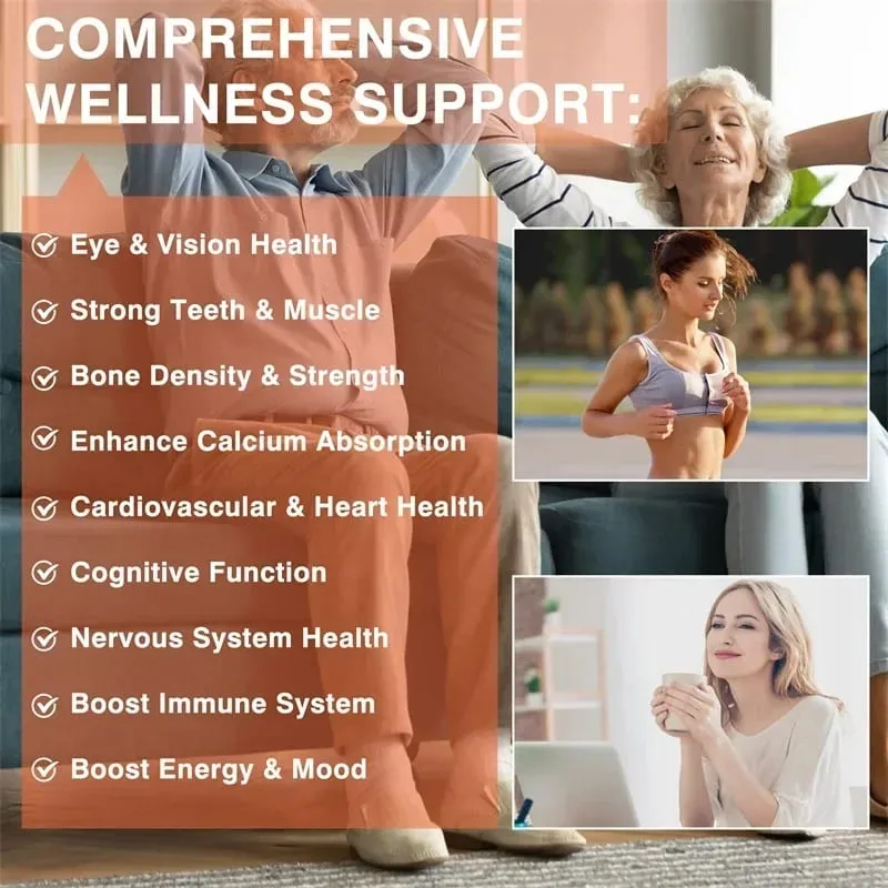 Vitamin D3 K2 + Vitamin B12 Gummies - Strengthen Bones Promote Brain and Cardiovascular Health Relieve Joint Pain — image 5
