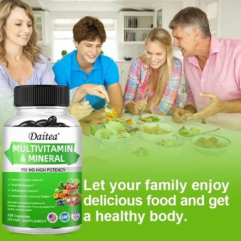 Multivitamin Capsules with Mineral Supplement To Provide Energy Prostate Skin and Eye Health Immune Support for Women and Men — image 2